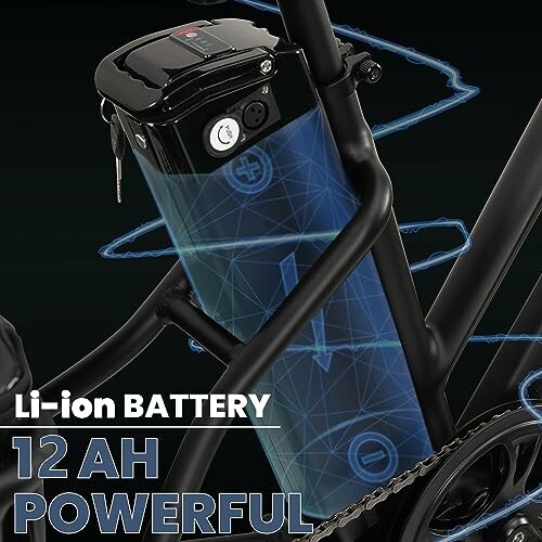 Electric bike with 12AH Li-ion battery.